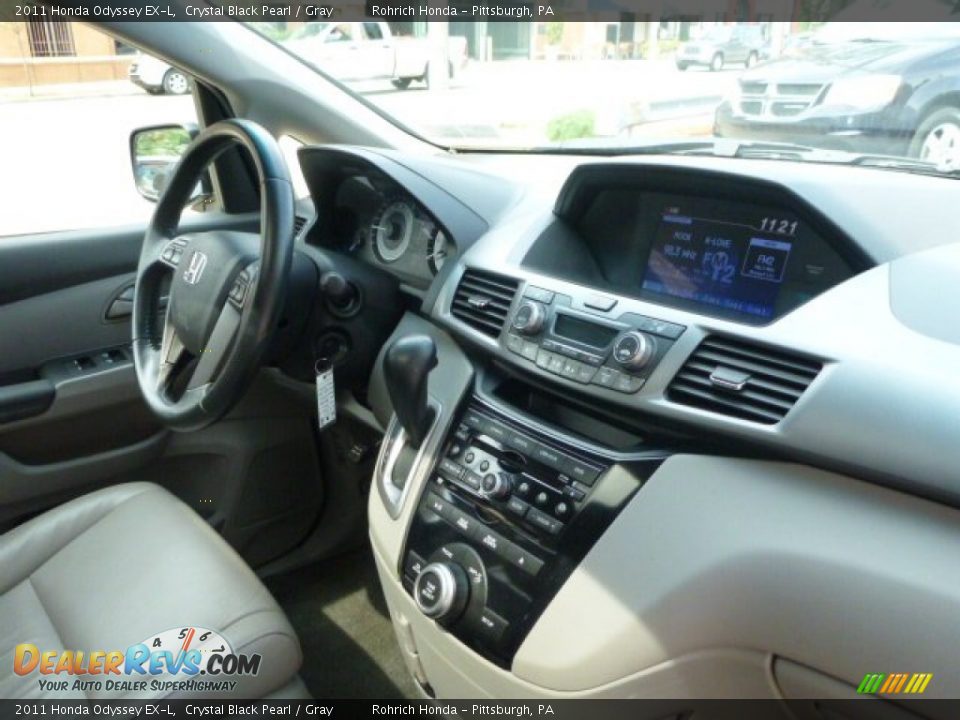 2011 Honda Odyssey EX-L Crystal Black Pearl / Gray Photo #14