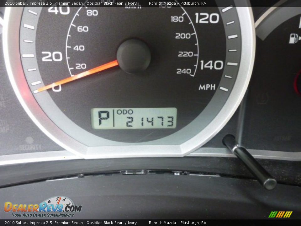 2010 Subaru Impreza 2.5i Premium Sedan Obsidian Black Pearl / Ivory Photo #9