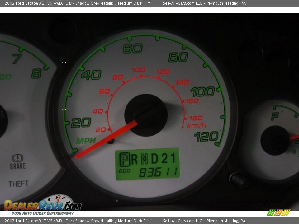 2003 Ford Escape XLT V6 4WD Dark Shadow Grey Metallic / Medium Dark Flint Photo #36