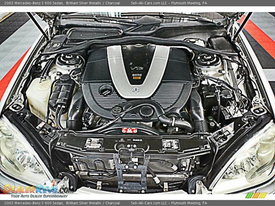 2003 Mercedes-Benz S 600 Sedan 5.5 Liter Twin-Turbocharged SOHC 36-Valve V12 Engine Photo #9