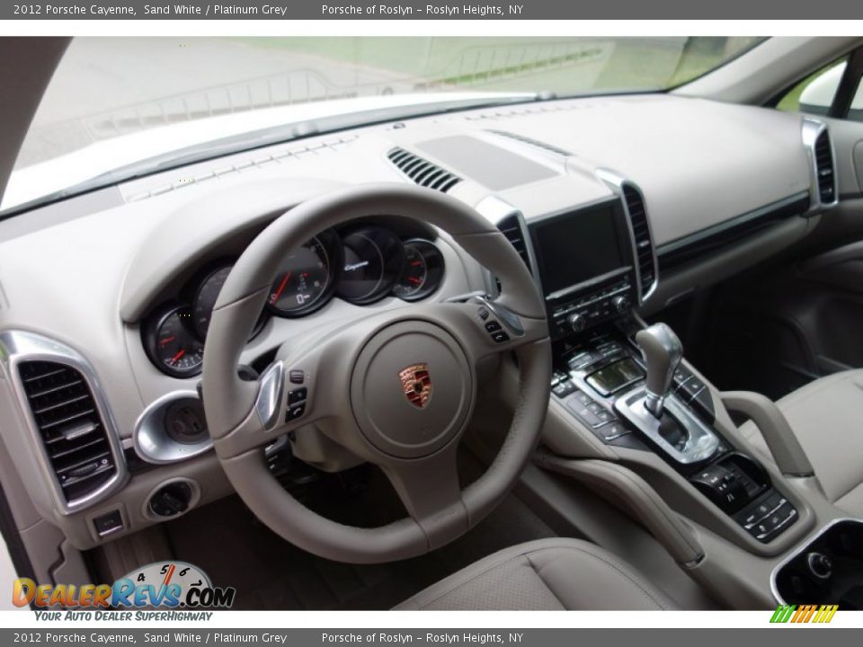 2012 Porsche Cayenne Sand White / Platinum Grey Photo #11