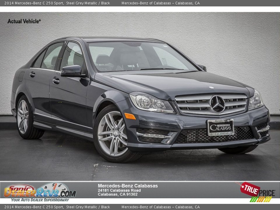 2014 Mercedes-Benz C 250 Sport Steel Grey Metallic / Black Photo #1