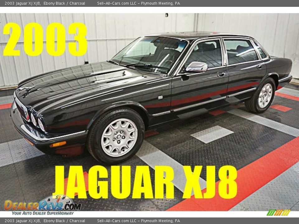 2003 Jaguar XJ XJ8 Ebony Black / Charcoal Photo #1