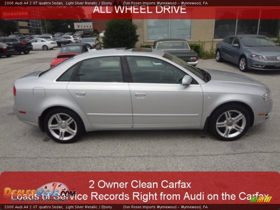 2006 Audi A4 2.0T quattro Sedan Light Silver Metallic / Ebony Photo #2