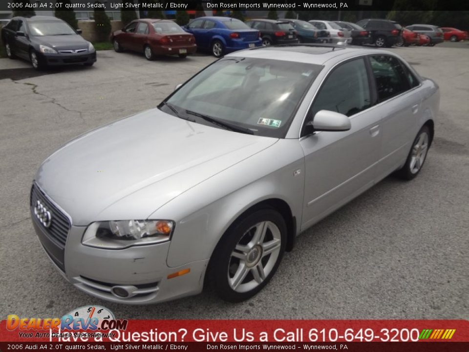 2006 Audi A4 2.0T quattro Sedan Light Silver Metallic / Ebony Photo #7