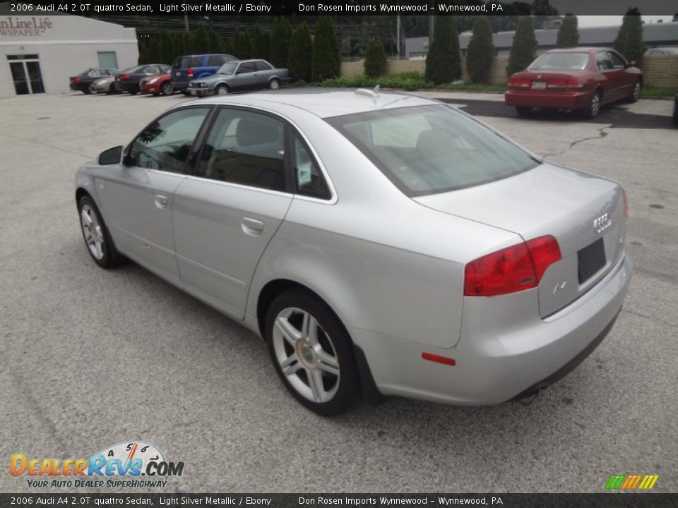 2006 Audi A4 2.0T quattro Sedan Light Silver Metallic / Ebony Photo #9