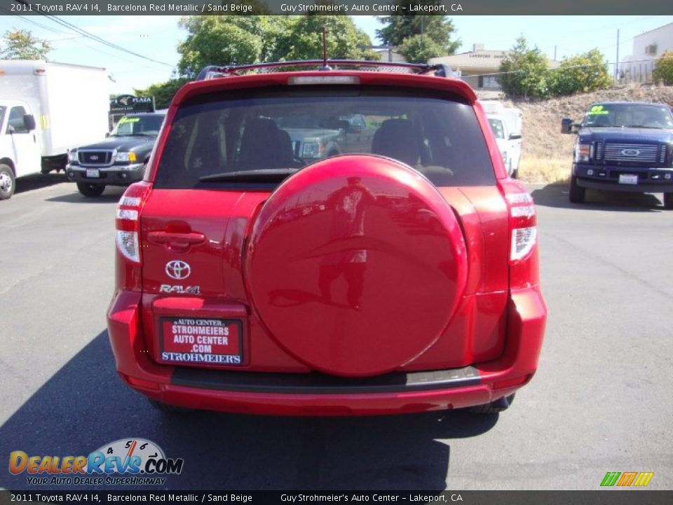 2011 Toyota RAV4 I4 Barcelona Red Metallic / Sand Beige Photo #6