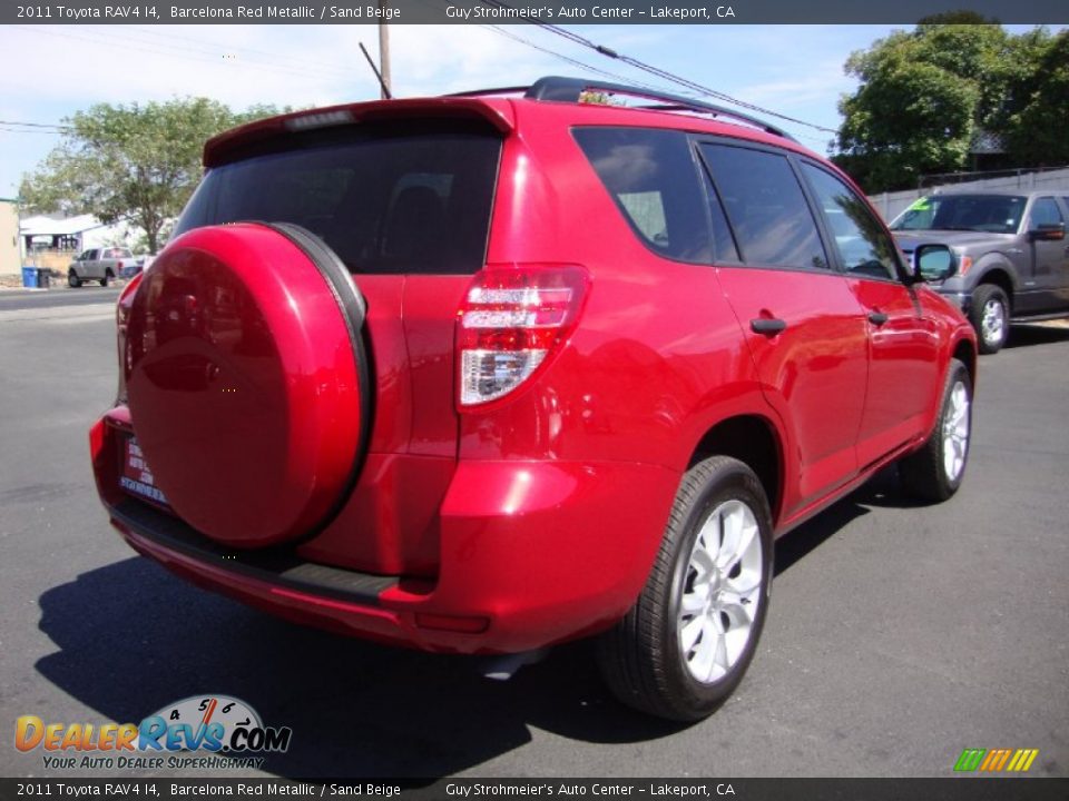 2011 Toyota RAV4 I4 Barcelona Red Metallic / Sand Beige Photo #7