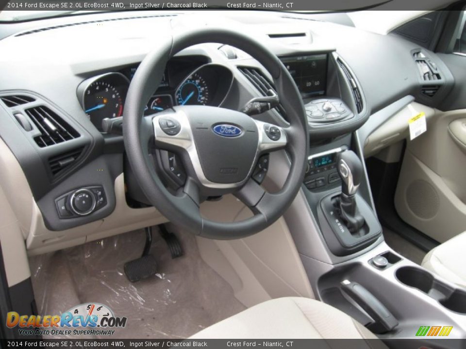 2014 Ford Escape SE 2.0L EcoBoost 4WD Ingot Silver / Charcoal Black Photo #3