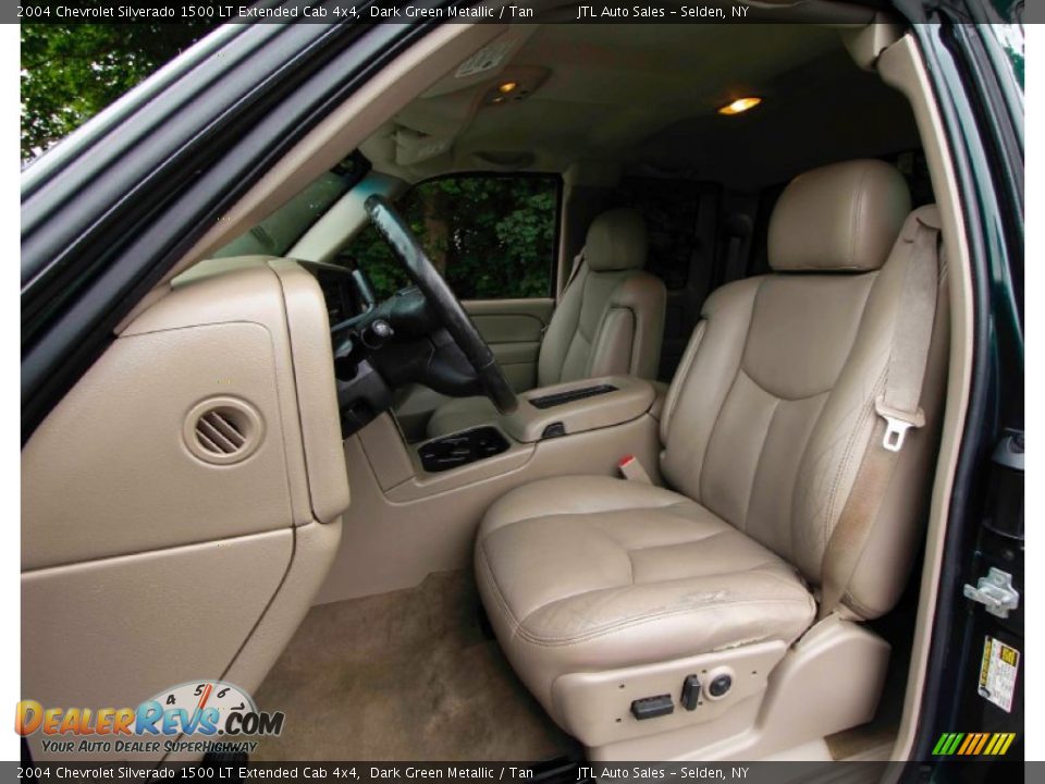 Tan Interior - 2004 Chevrolet Silverado 1500 LT Extended Cab 4x4 Photo #11