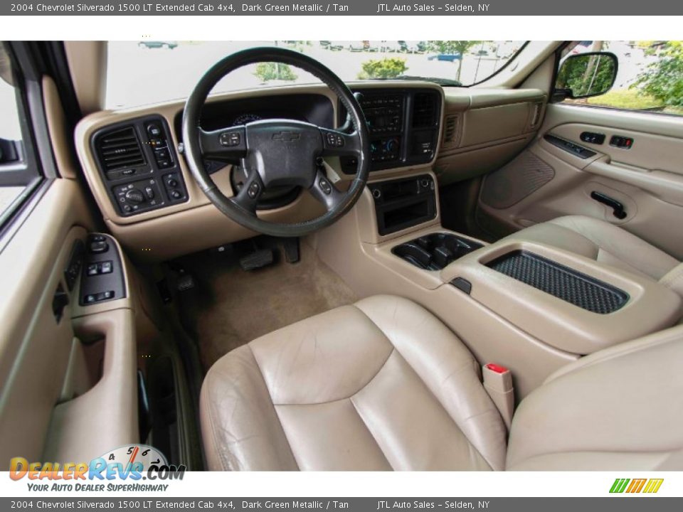 Tan Interior - 2004 Chevrolet Silverado 1500 LT Extended Cab 4x4 Photo #13