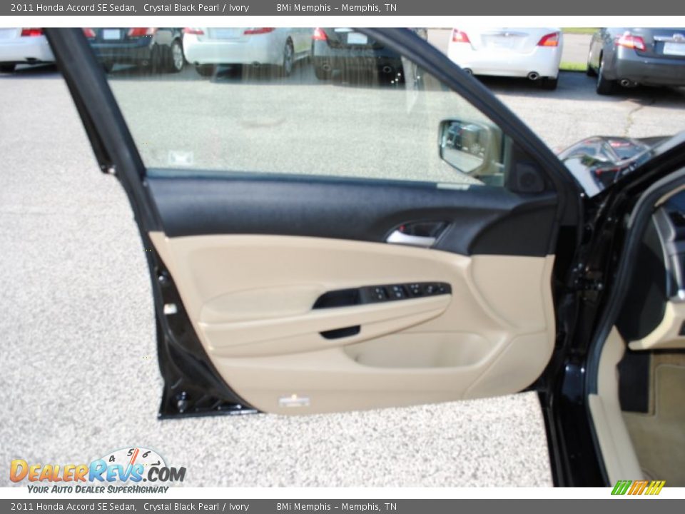 2011 Honda Accord SE Sedan Crystal Black Pearl / Ivory Photo #6