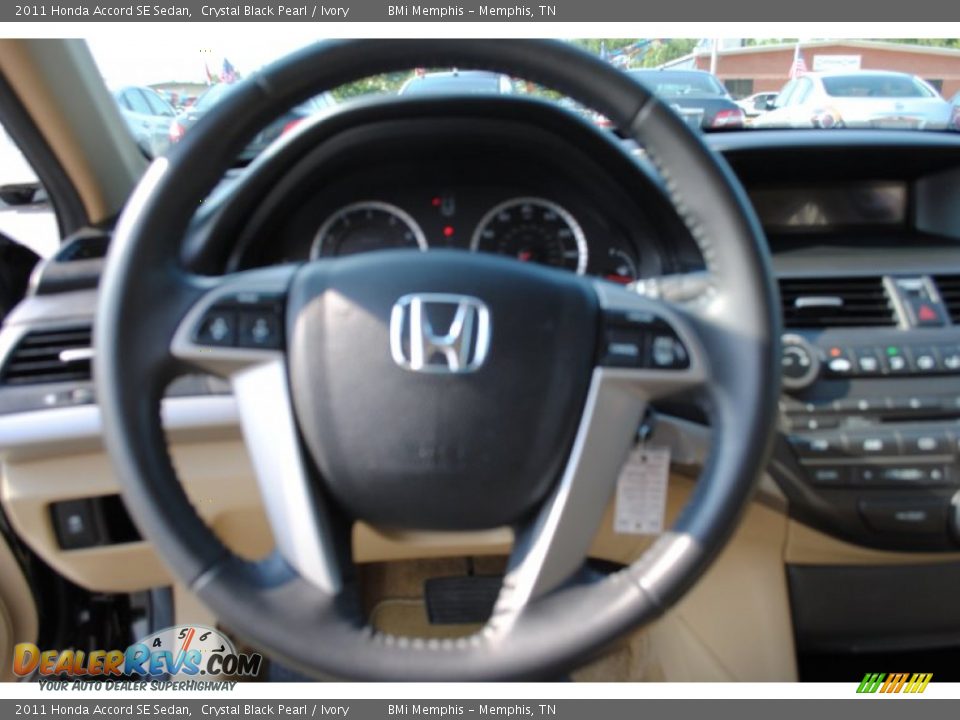 2011 Honda Accord SE Sedan Crystal Black Pearl / Ivory Photo #9