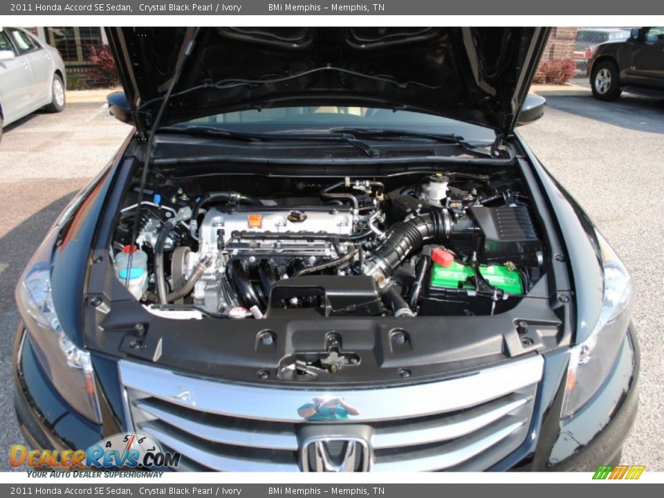 2011 Honda Accord SE Sedan Crystal Black Pearl / Ivory Photo #14