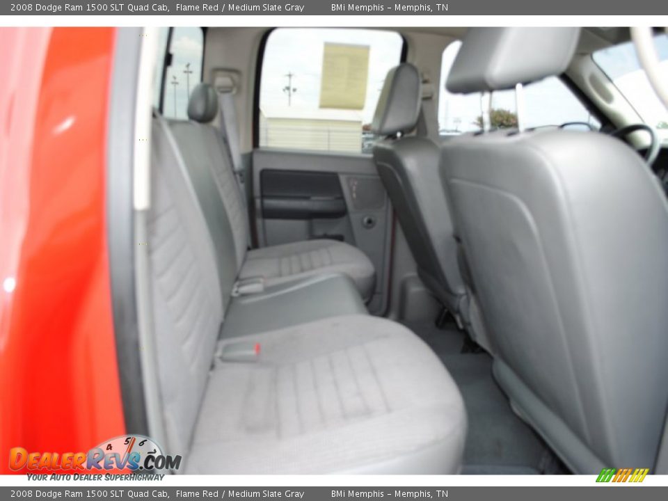 2008 Dodge Ram 1500 SLT Quad Cab Flame Red / Medium Slate Gray Photo #6