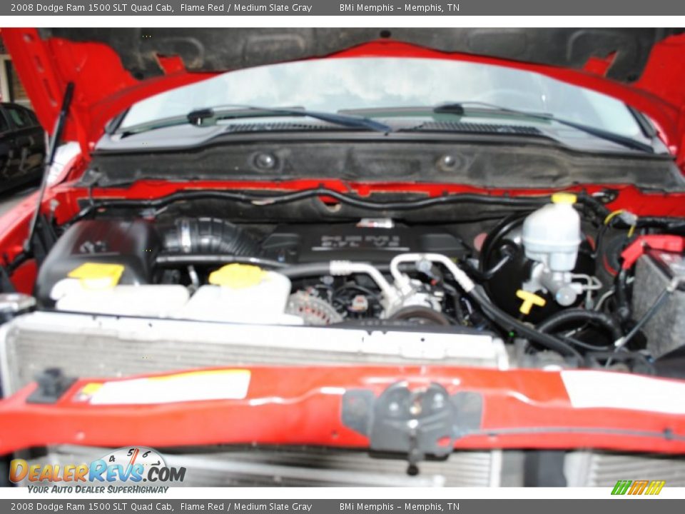 2008 Dodge Ram 1500 SLT Quad Cab Flame Red / Medium Slate Gray Photo #12