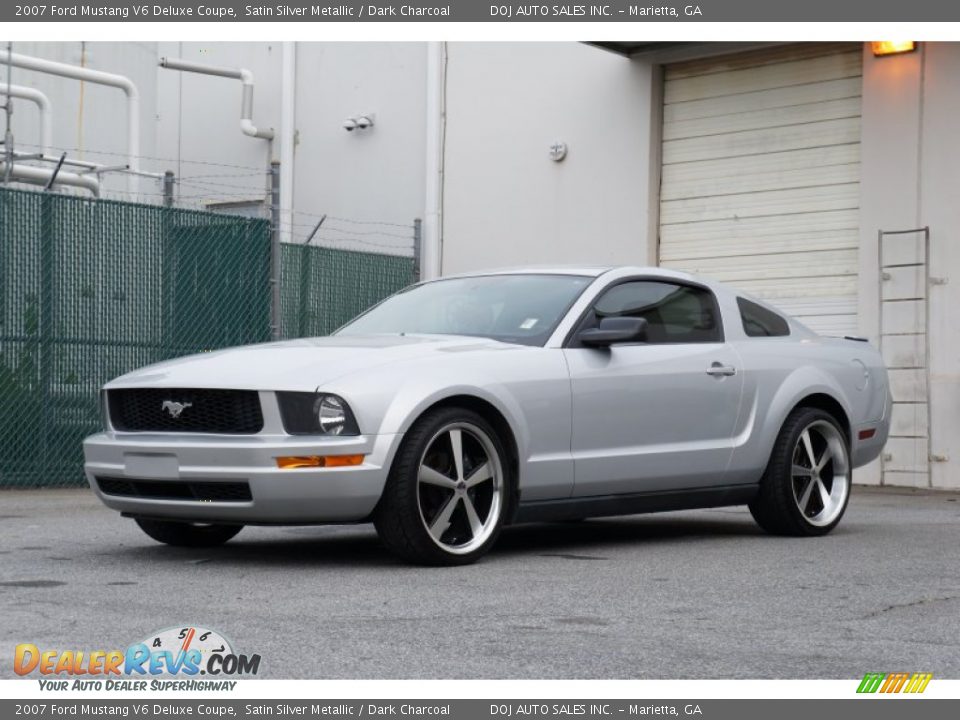 2007 Ford Mustang V6 Deluxe Coupe Satin Silver Metallic / Dark Charcoal Photo #5