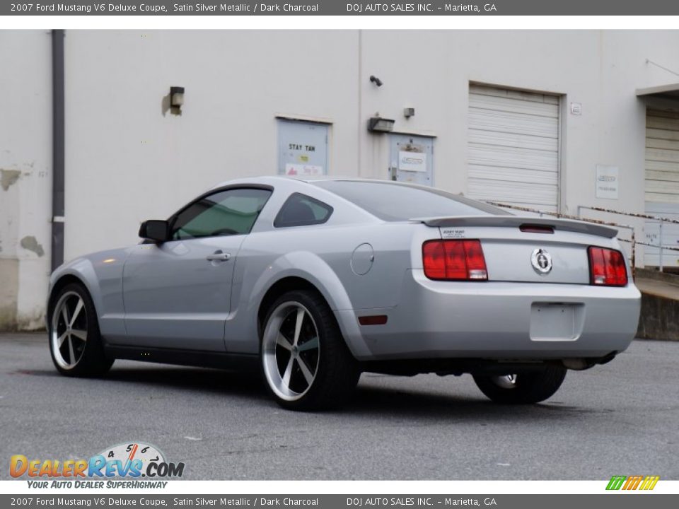 2007 Ford Mustang V6 Deluxe Coupe Satin Silver Metallic / Dark Charcoal Photo #6