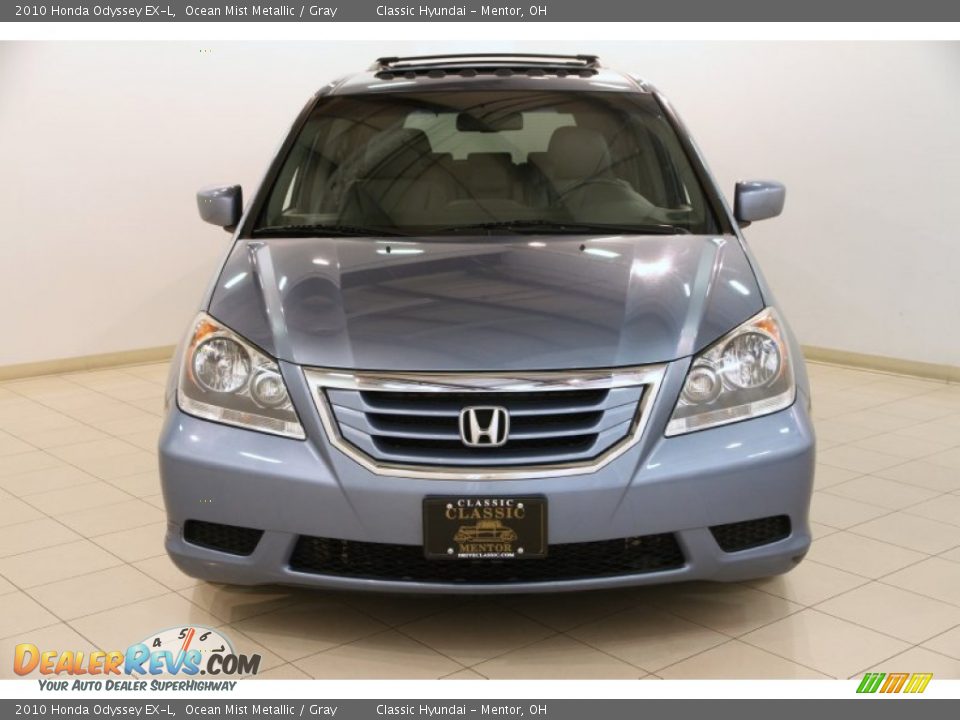 2010 Honda Odyssey EX-L Ocean Mist Metallic / Gray Photo #2