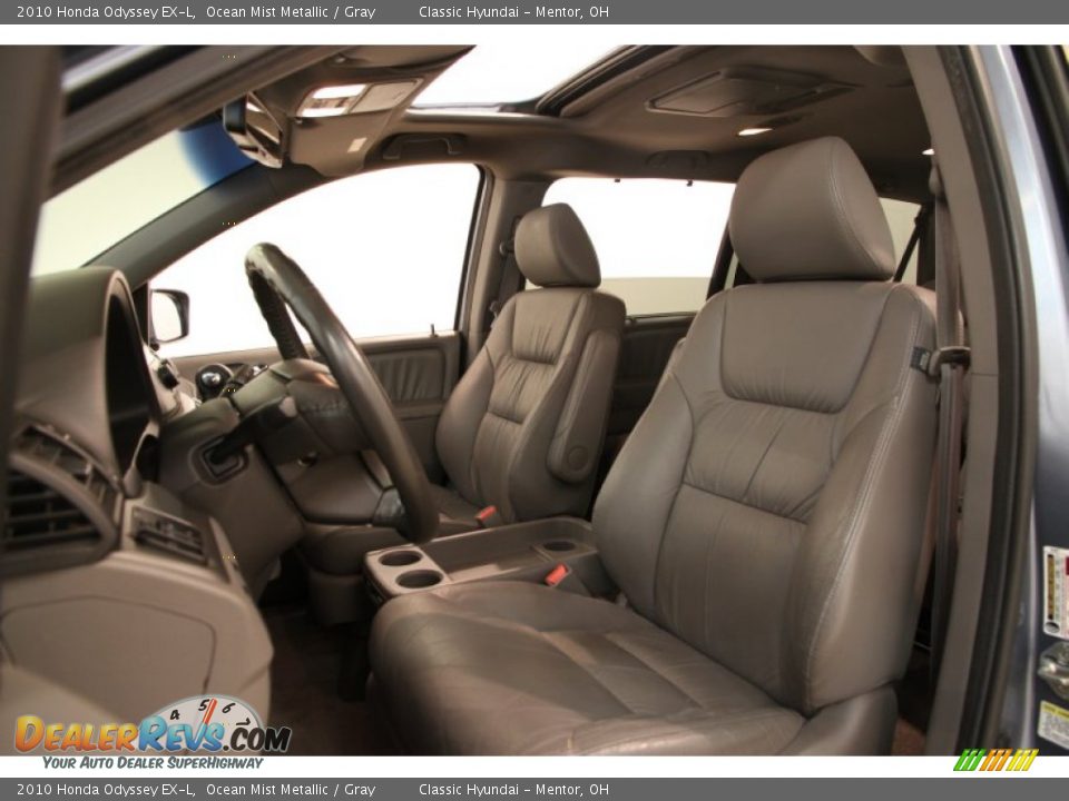 2010 Honda Odyssey EX-L Ocean Mist Metallic / Gray Photo #6