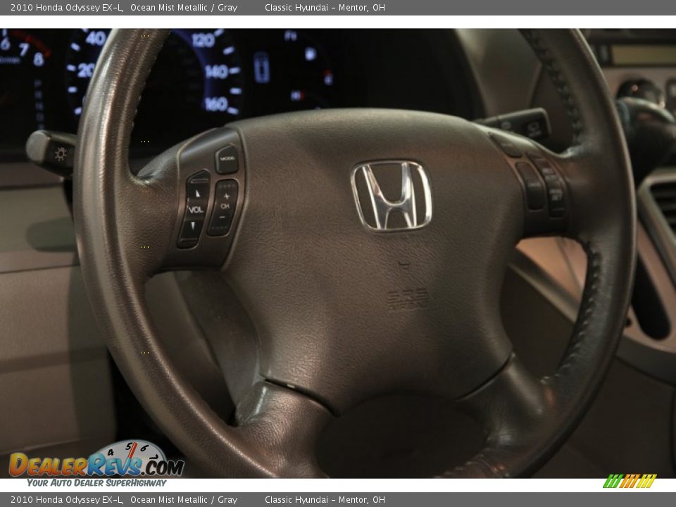 2010 Honda Odyssey EX-L Ocean Mist Metallic / Gray Photo #7