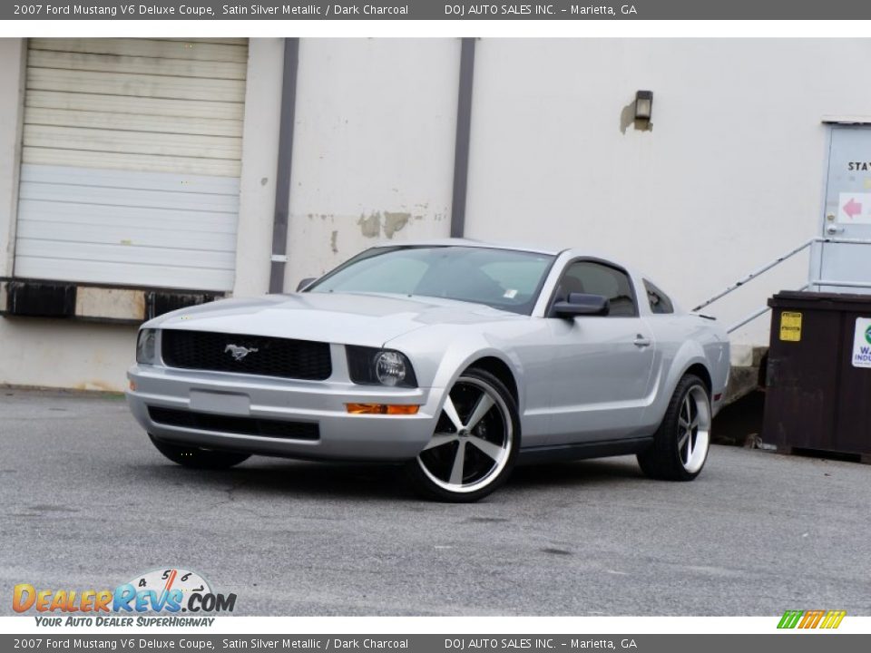 2007 Ford Mustang V6 Deluxe Coupe Satin Silver Metallic / Dark Charcoal Photo #15