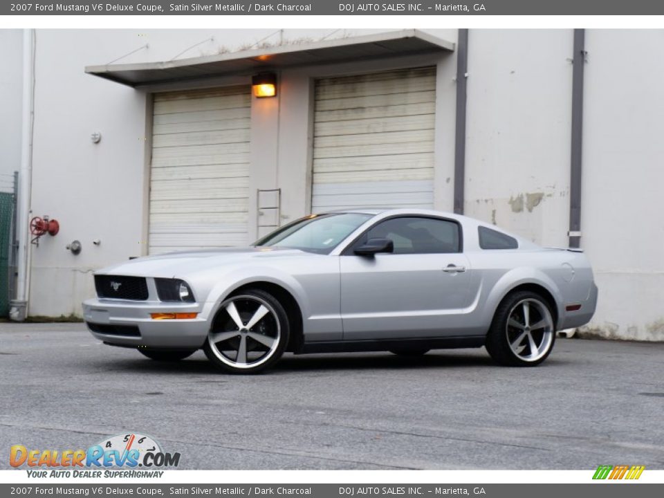 2007 Ford Mustang V6 Deluxe Coupe Satin Silver Metallic / Dark Charcoal Photo #16