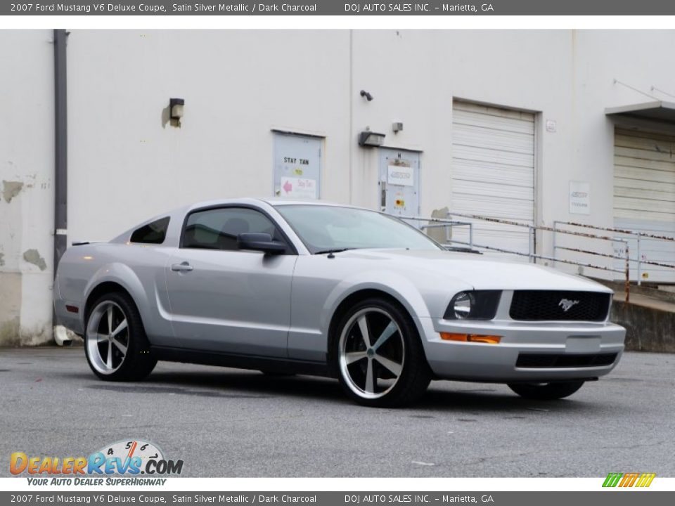 2007 Ford Mustang V6 Deluxe Coupe Satin Silver Metallic / Dark Charcoal Photo #19