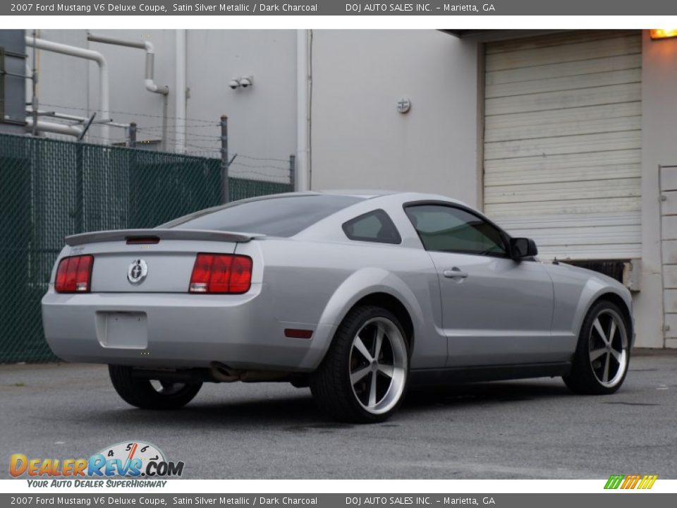 2007 Ford Mustang V6 Deluxe Coupe Satin Silver Metallic / Dark Charcoal Photo #23