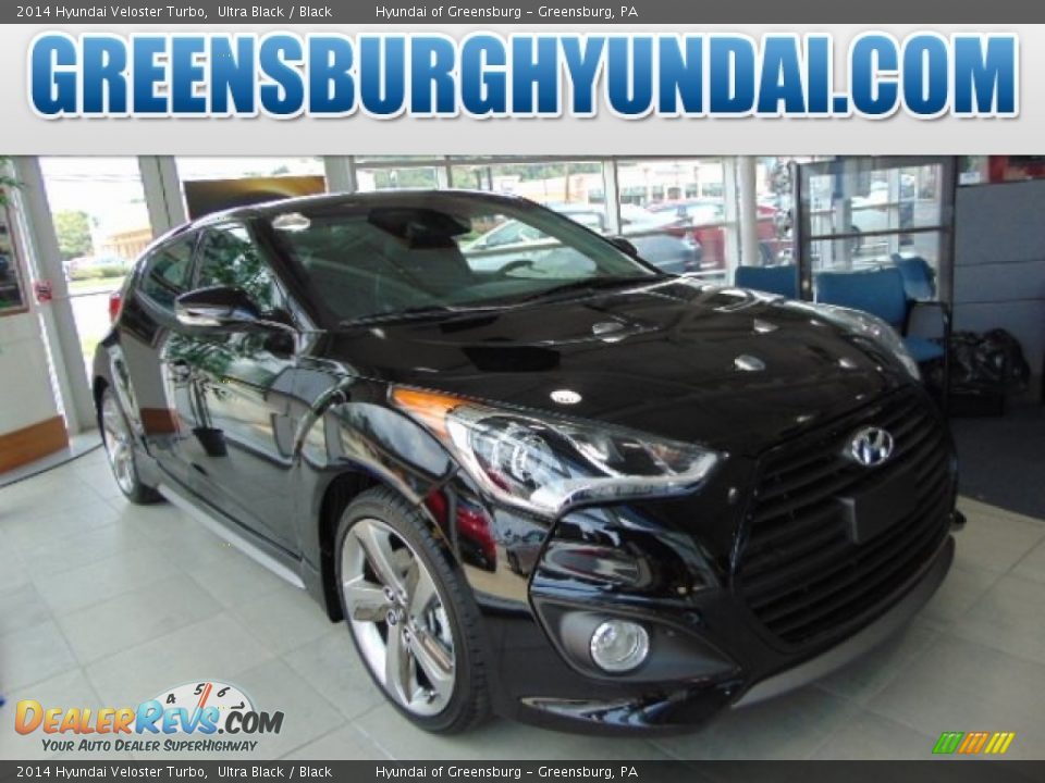 2014 Hyundai Veloster Turbo Ultra Black / Black Photo #1