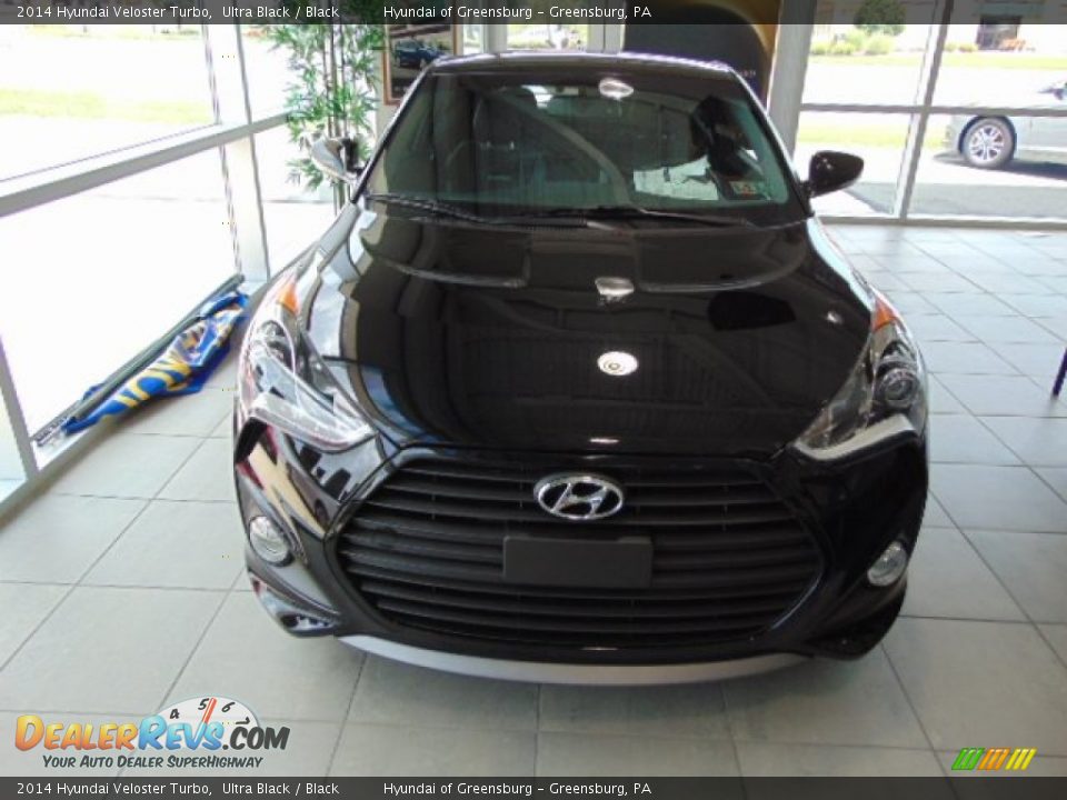 2014 Hyundai Veloster Turbo Ultra Black / Black Photo #2