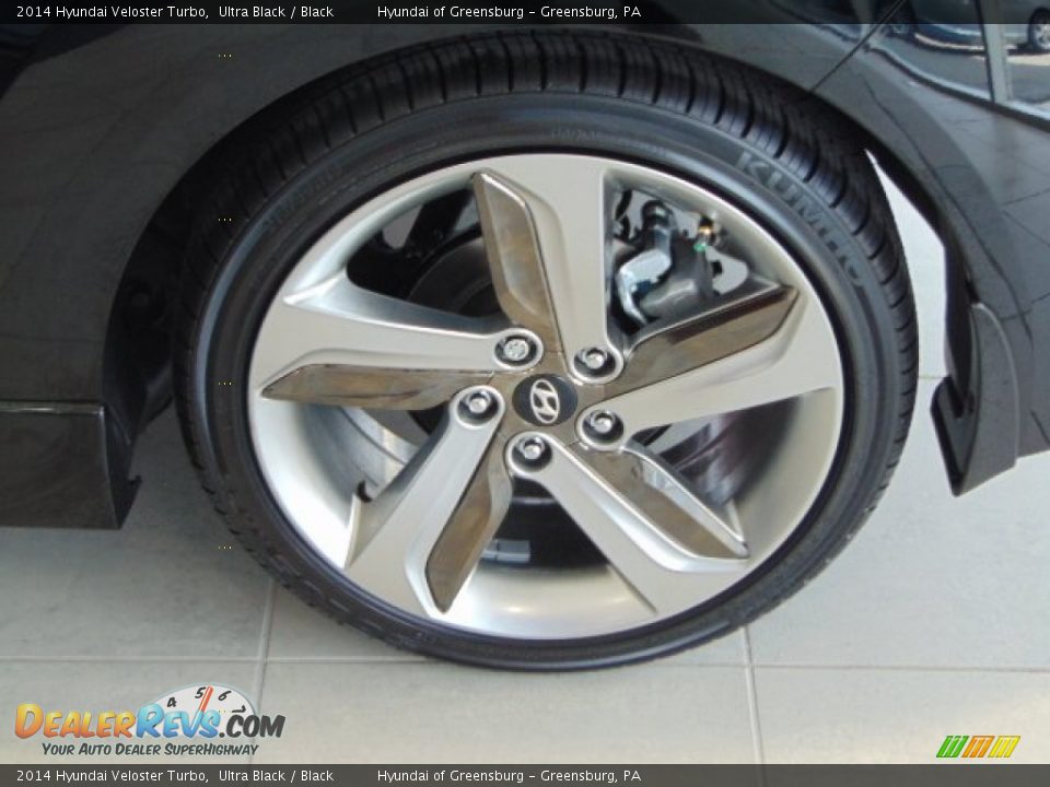 2014 Hyundai Veloster Turbo Ultra Black / Black Photo #5