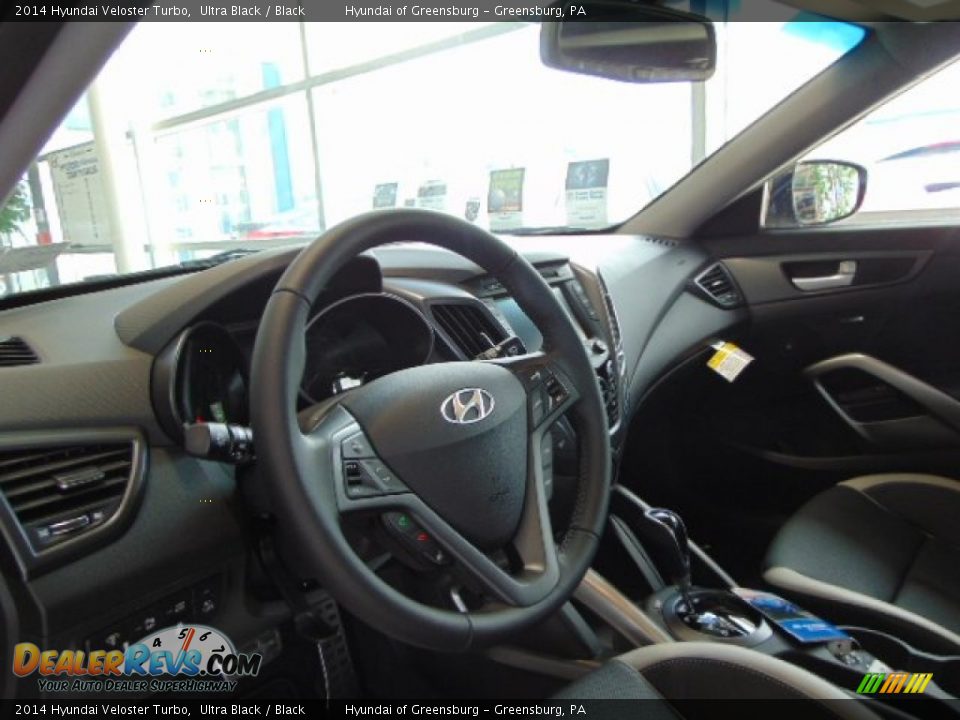 2014 Hyundai Veloster Turbo Ultra Black / Black Photo #9