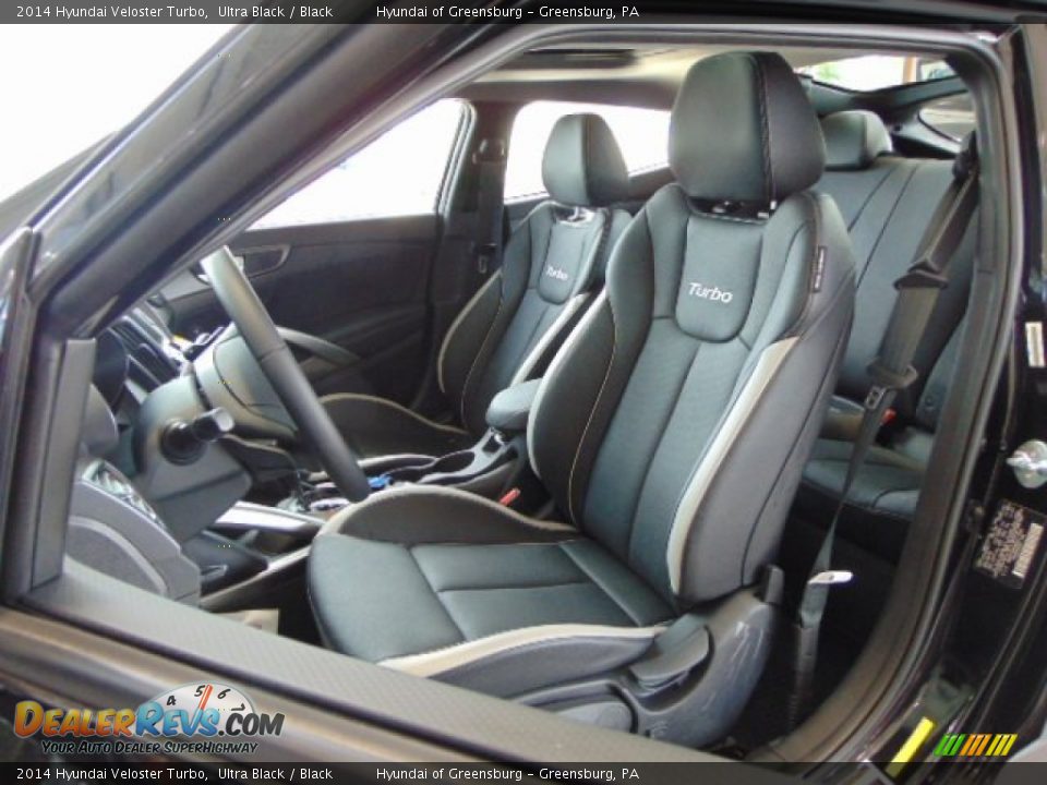 2014 Hyundai Veloster Turbo Ultra Black / Black Photo #10