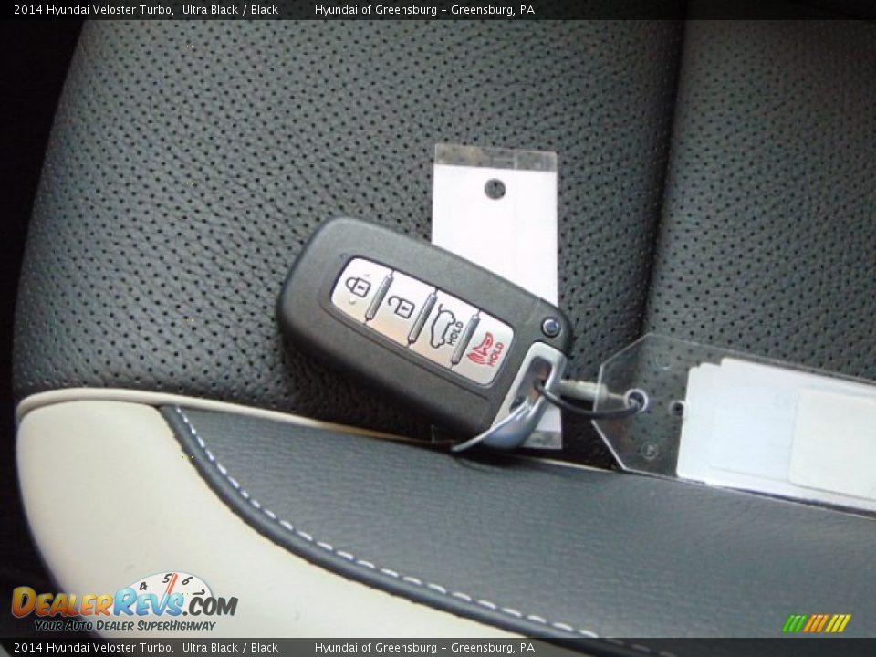 2014 Hyundai Veloster Turbo Ultra Black / Black Photo #19