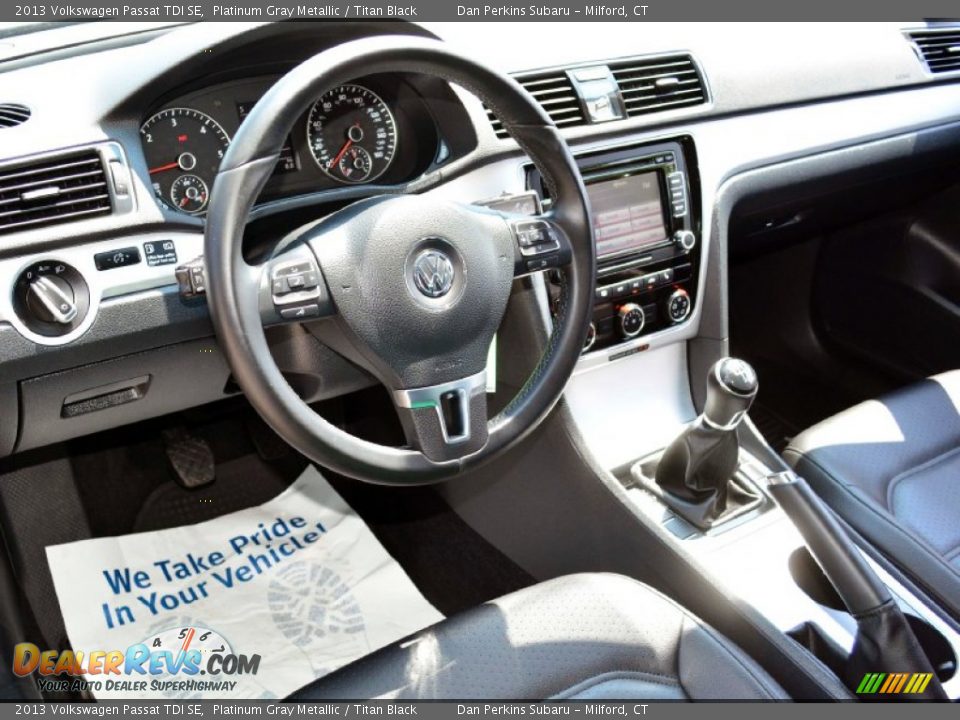 2013 Volkswagen Passat TDI SE Platinum Gray Metallic / Titan Black Photo #8