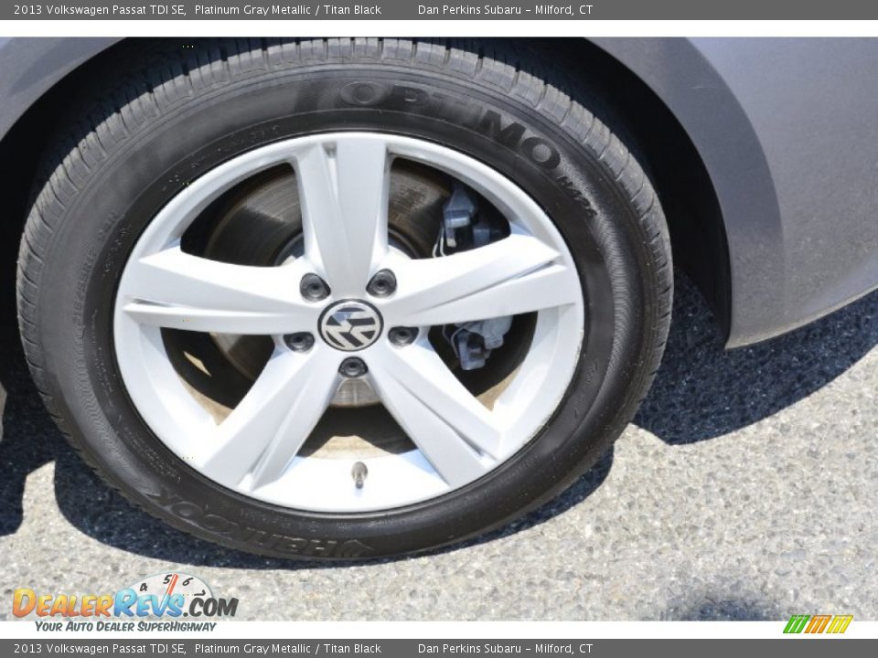 2013 Volkswagen Passat TDI SE Platinum Gray Metallic / Titan Black Photo #21