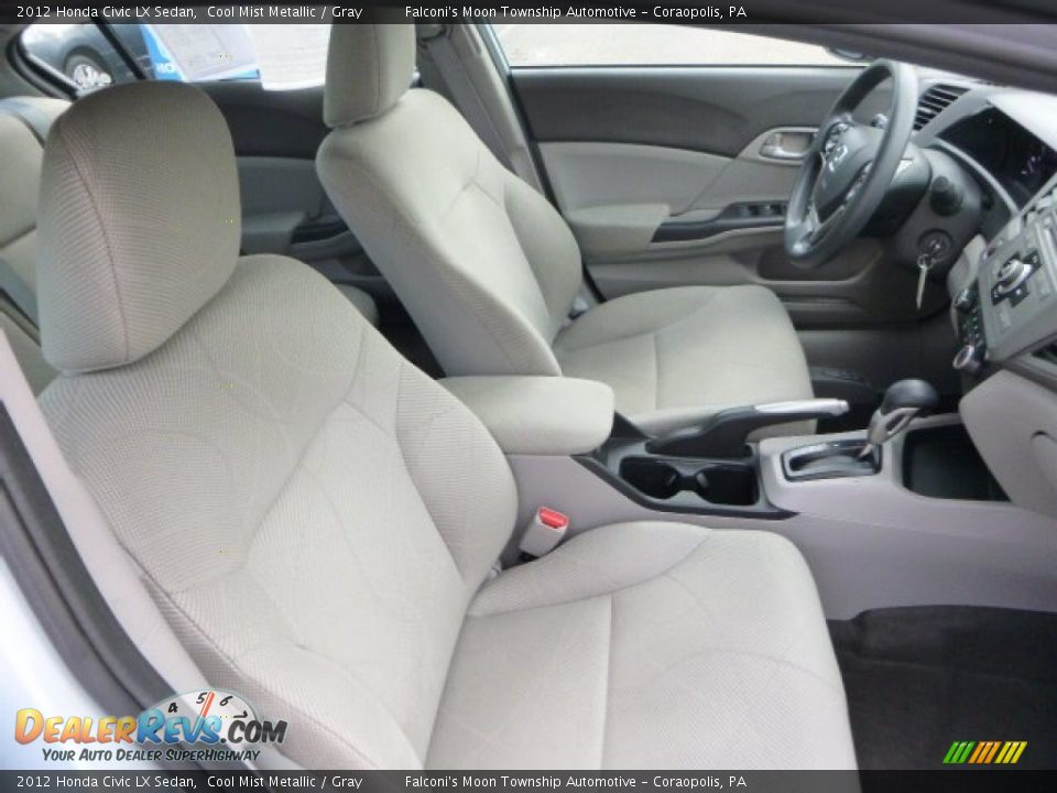 2012 Honda Civic LX Sedan Cool Mist Metallic / Gray Photo #10