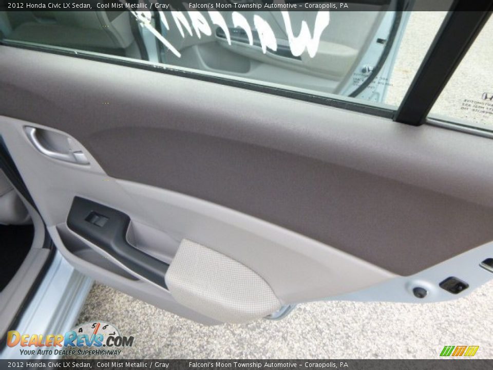 2012 Honda Civic LX Sedan Cool Mist Metallic / Gray Photo #14