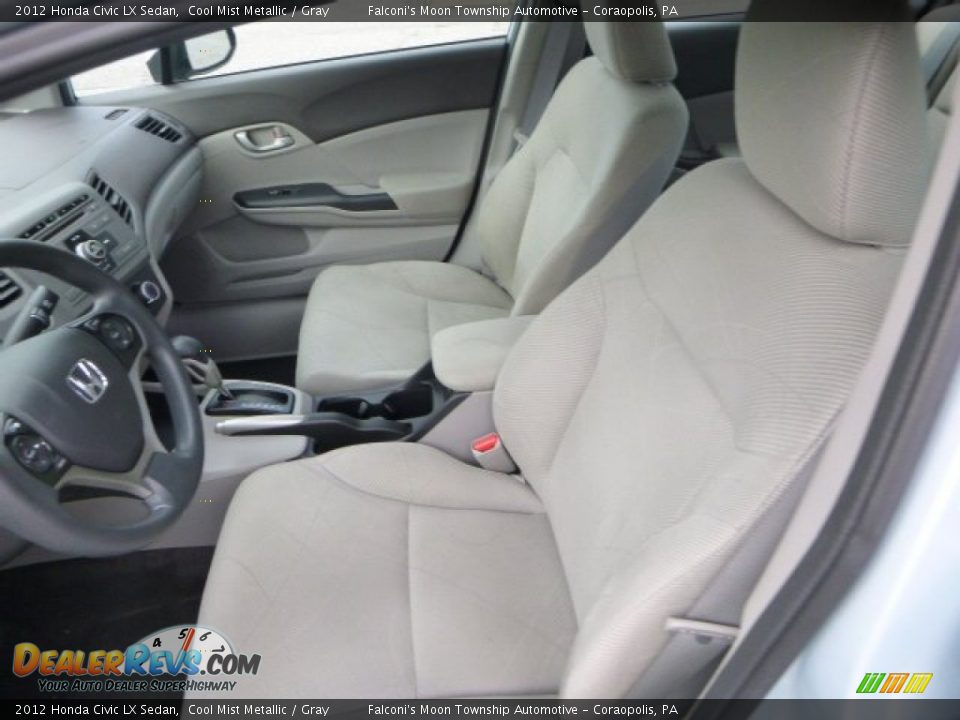 2012 Honda Civic LX Sedan Cool Mist Metallic / Gray Photo #15