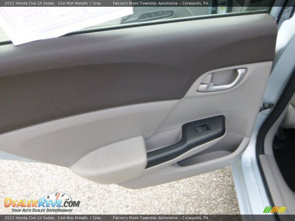 2012 Honda Civic LX Sedan Cool Mist Metallic / Gray Photo #18