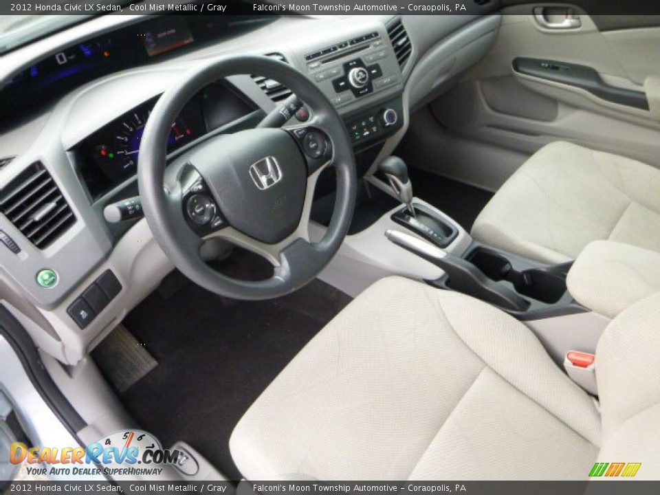 2012 Honda Civic LX Sedan Cool Mist Metallic / Gray Photo #20