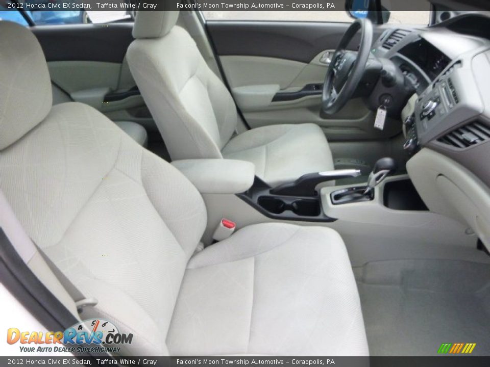 2012 Honda Civic EX Sedan Taffeta White / Gray Photo #10