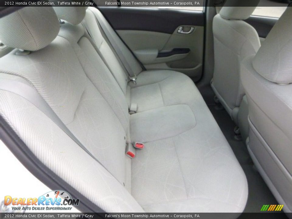 2012 Honda Civic EX Sedan Taffeta White / Gray Photo #13
