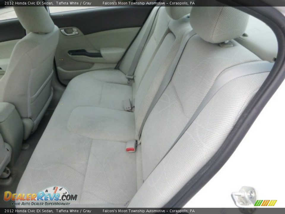2012 Honda Civic EX Sedan Taffeta White / Gray Photo #16