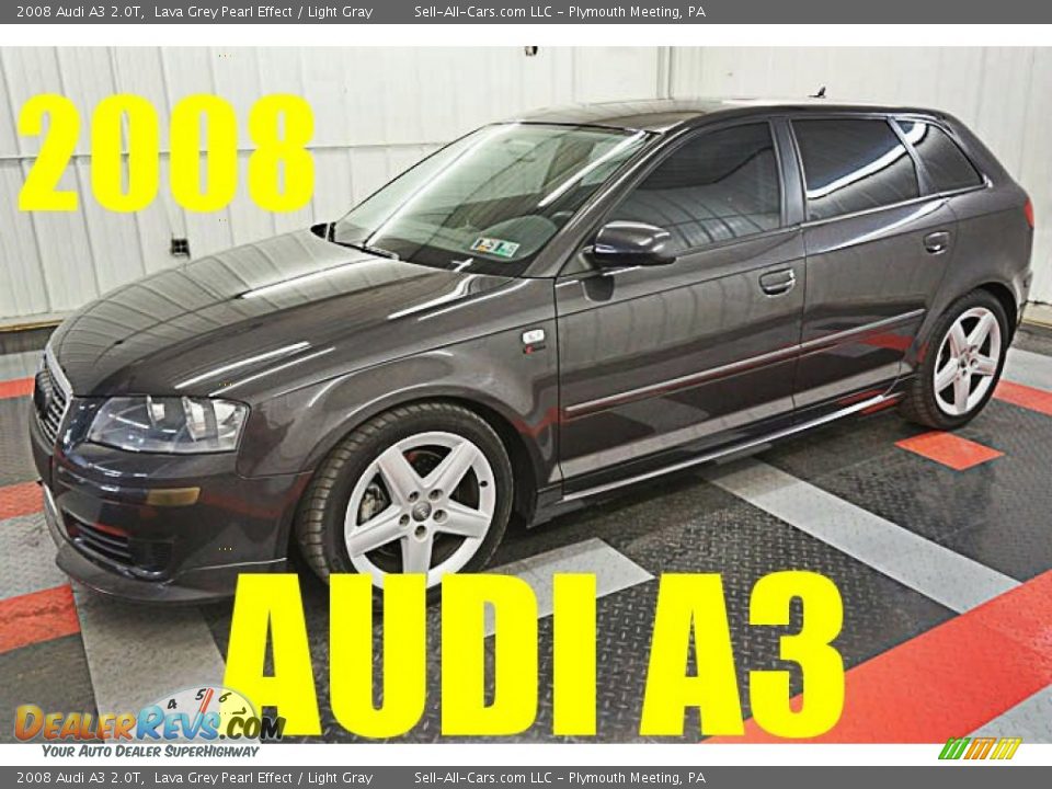 2008 Audi A3 2.0T Lava Grey Pearl Effect / Light Gray Photo #1