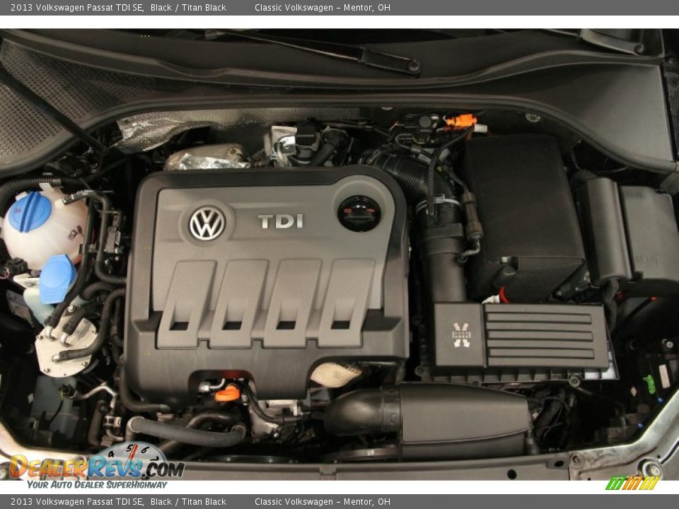 2013 Volkswagen Passat TDI SE Black / Titan Black Photo #15