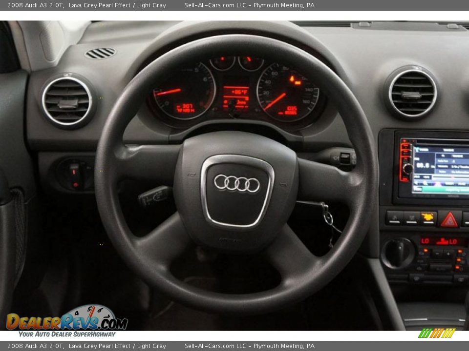 2008 Audi A3 2.0T Lava Grey Pearl Effect / Light Gray Photo #28