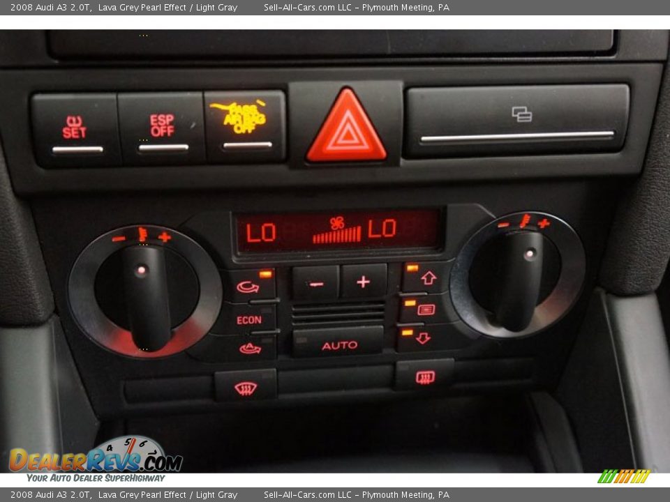 2008 Audi A3 2.0T Lava Grey Pearl Effect / Light Gray Photo #35