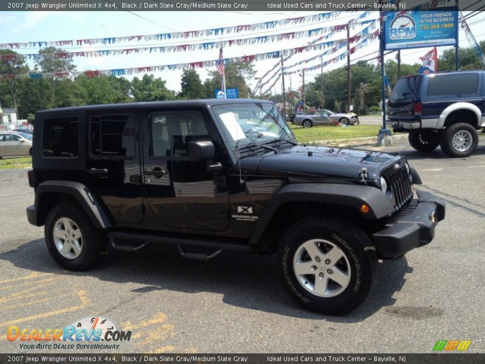 2007 Jeep Wrangler Unlimited X 4x4 Black / Dark Slate Gray/Medium Slate Gray Photo #5